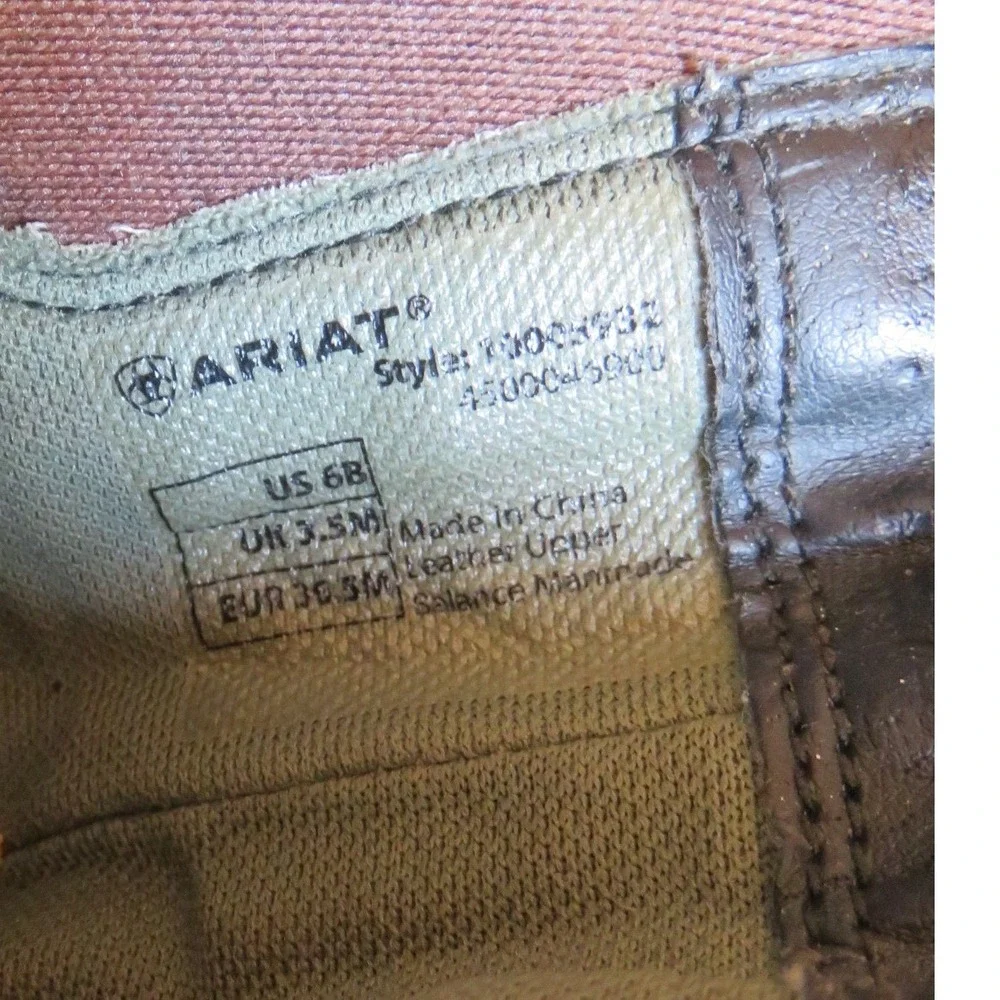 Ariat Heritage IV Zip Paddock Boots Black Leather Equestrian Cap Toe Womens 6B - Picture 7 of 10